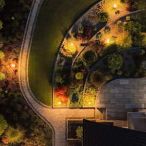 Overhead landscape view